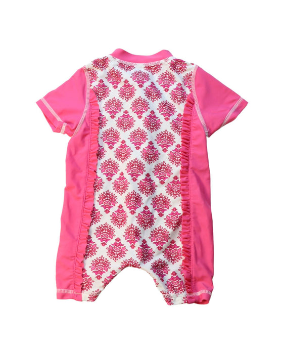 A Pink Swimsuits from Cabana Life in size 6-12M for girl. (Back View)