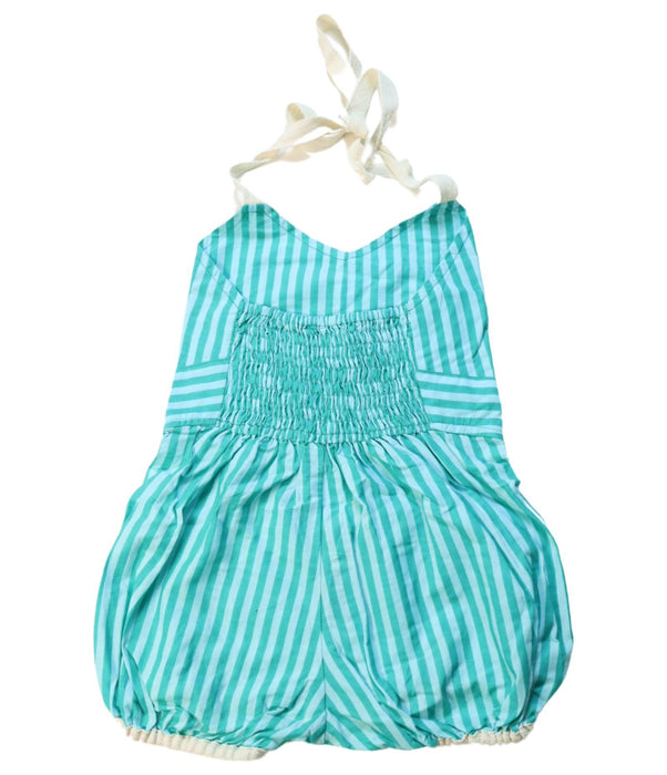 A Multicolour Sleeveless Rompers from Lulu Stars in size 3T for girl. (Back View)