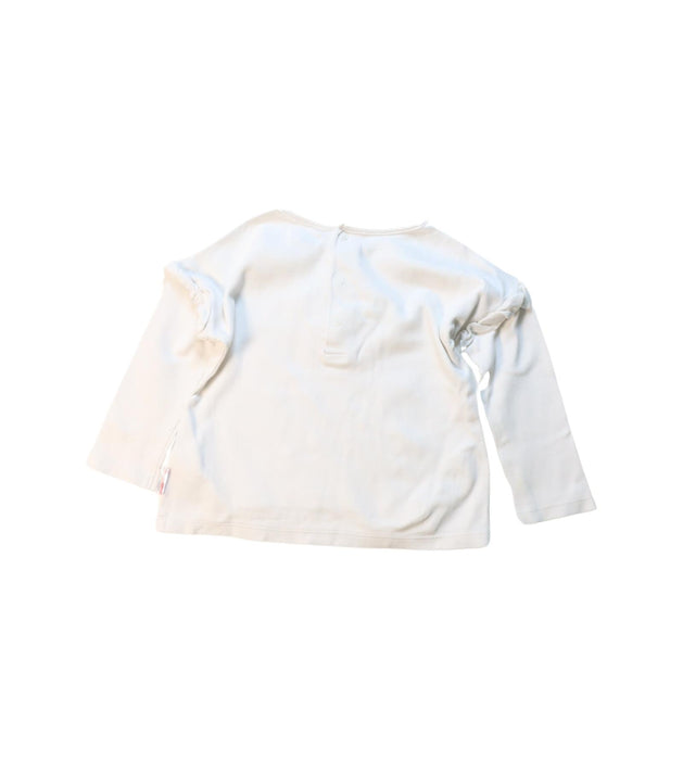 A White Long Sleeve T Shirts from Mides in size 2T for girl. (Back View)