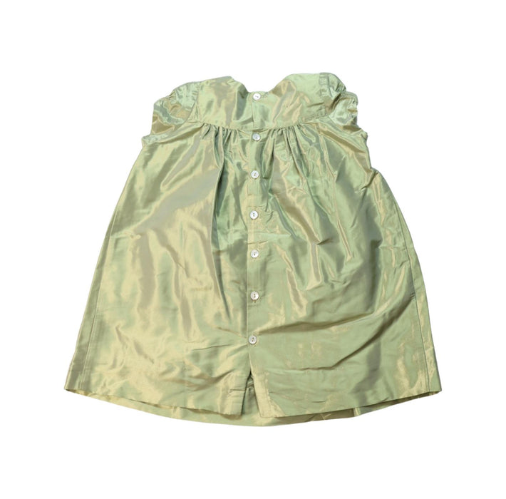 A Green Short Sleeve Dresses from Jacadi in size 18-24M for girl. (Back View)
