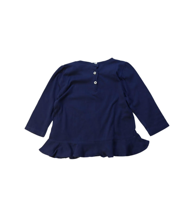 A Navy Long Sleeve Tops from Ralph Lauren in size 12-18M for girl. (Back View)