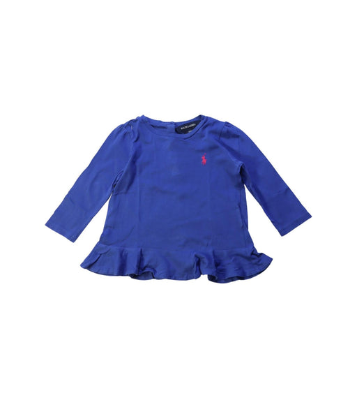 A Blue Long Sleeve Tops from Ralph Lauren in size 12-18M for girl. (Front View)