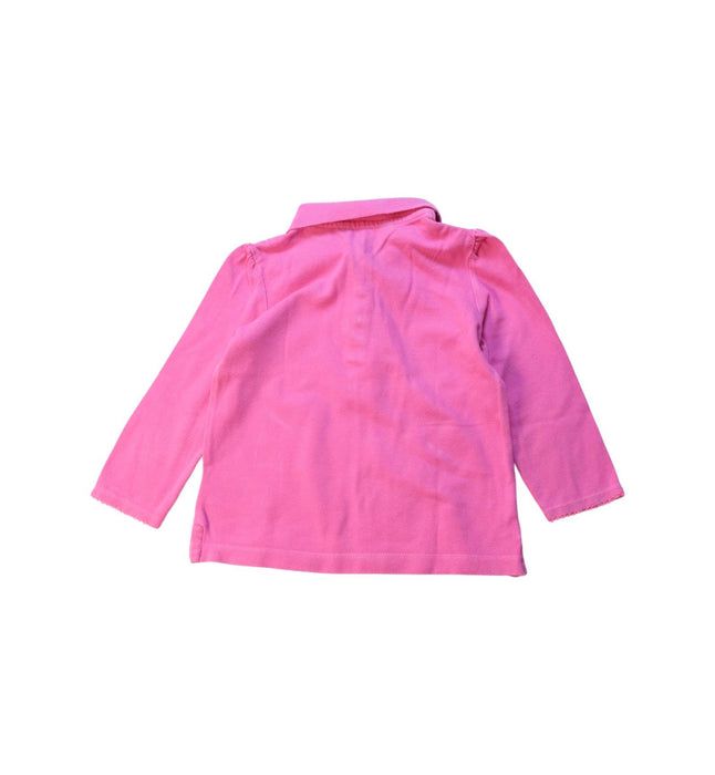 A Pink Long Sleeve Polos from Ralph Lauren in size 2T for girl. (Back View)