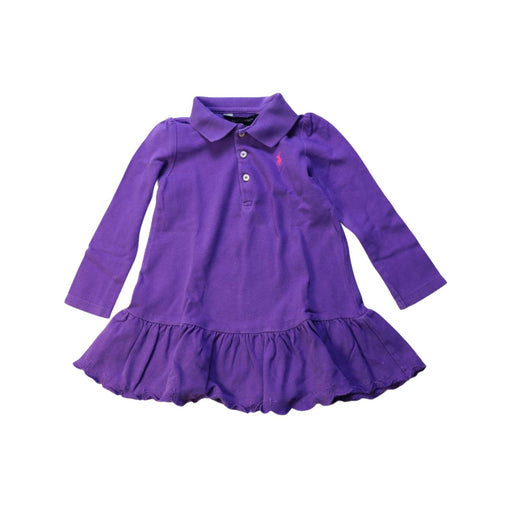 A Purple Long Sleeve Dresses from Ralph Lauren in size 12-18M for girl. (Front View)