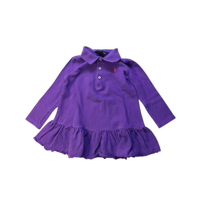 A Purple Long Sleeve Dresses from Ralph Lauren in size 12-18M for girl. (Front View)