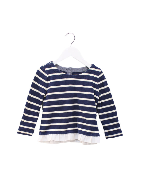 A Blue Long Sleeve Tops from Crewcuts in size 2T for girl. (Front View)