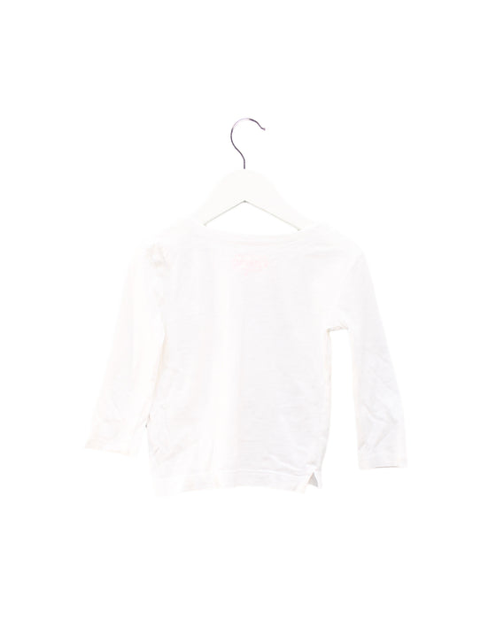 A White Long Sleeve Tops from Crewcuts in size 2T for girl. (Back View)