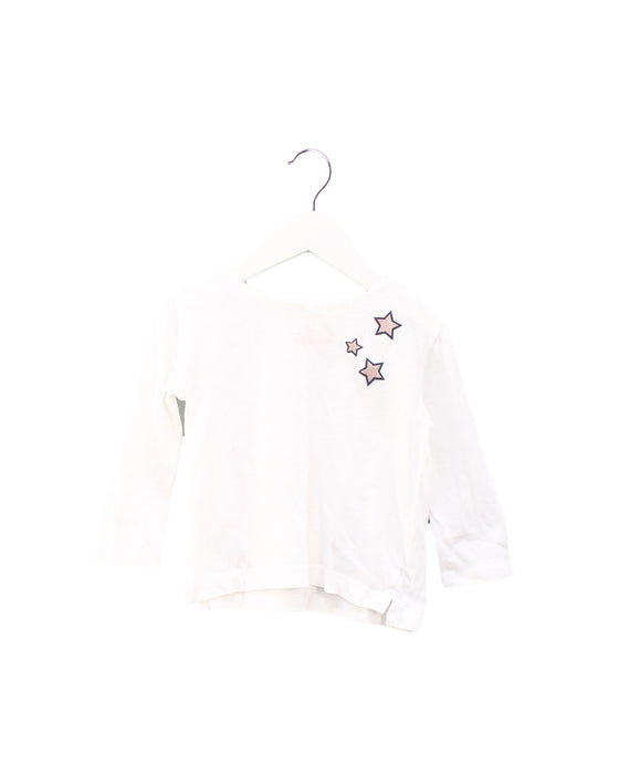 A White Long Sleeve Tops from Crewcuts in size 2T for girl. (Front View)