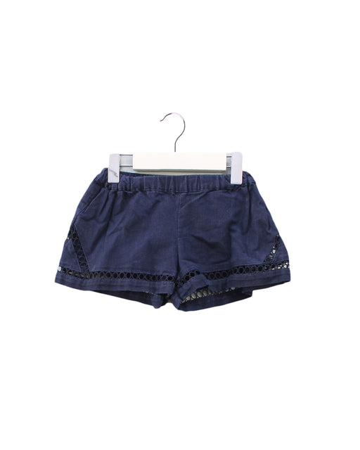 A Navy Shorts from Seed in size 2T for girl. (Front View)