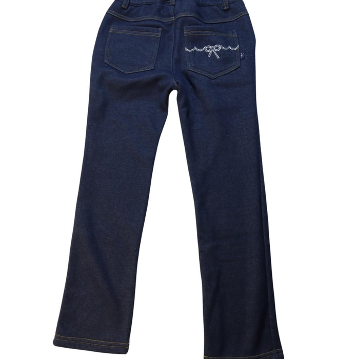 A Navy Casual Pants from Kumikyoku in size 7Y for girl. (Back View)
