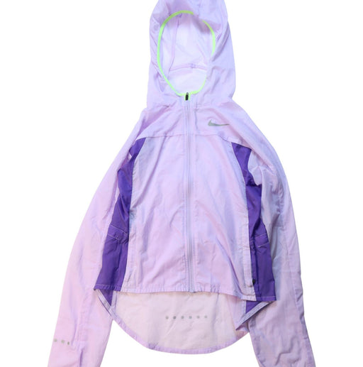 A Purple Lightweight Jackets from Nike in size 8Y for girl. (Front View)