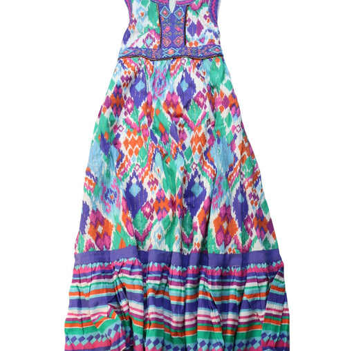 A Multicolour Sleeveless Dresses from Monsoon in size 8Y for girl. (Front View)