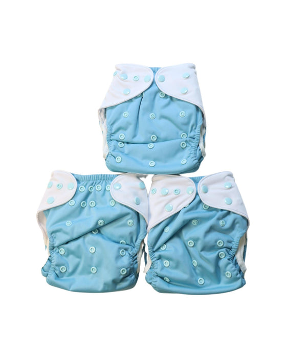 A Blue Cloth Diapers from Just Peachy in size 0-3M for neutral. (Front View)