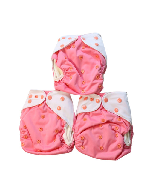 A Pink Cloth Diapers from Just Peachy in size 3T for girl. (Front View)