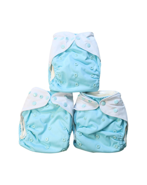 A Blue Cloth Diapers from Just Peachy in size 0-3M for neutral. (Front View)