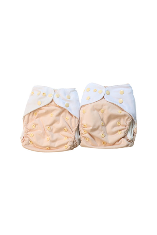 A Beige Cloth Diapers from Just Peachy in size 0-3M for girl. (Front View)