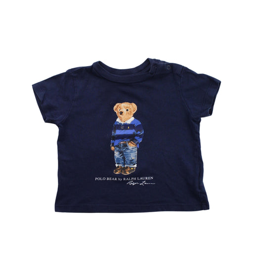 A Blue Short Sleeve T Shirts from Ralph Lauren in size 6-12M for boy. (Front View)