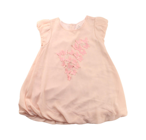 A Peach Short Sleeve Dresses from Kingkow in size 4T for girl. (Front View)