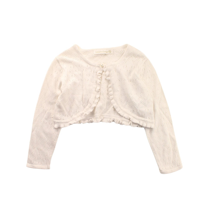 A White Cardigans from Catherine Cottage in size 4T for girl. (Front View)
