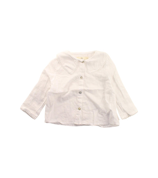 A White Long Sleeve Shirts from Konges Sløjd in size 6-12M for girl. (Front View)