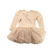 A Beige Long Sleeve Bodysuits from Konges Sløjd in size 12-18M for girl. (Back View)