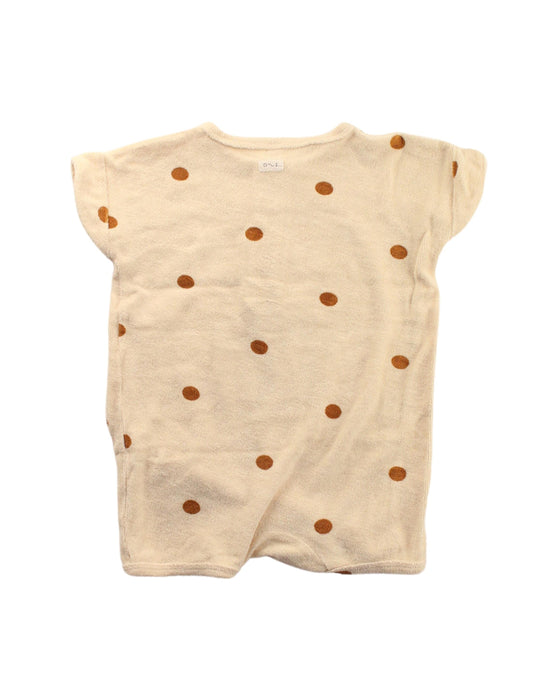A Beige Short Sleeve Rompers from Organic Zoo in size 6-12M for neutral. (Back View)