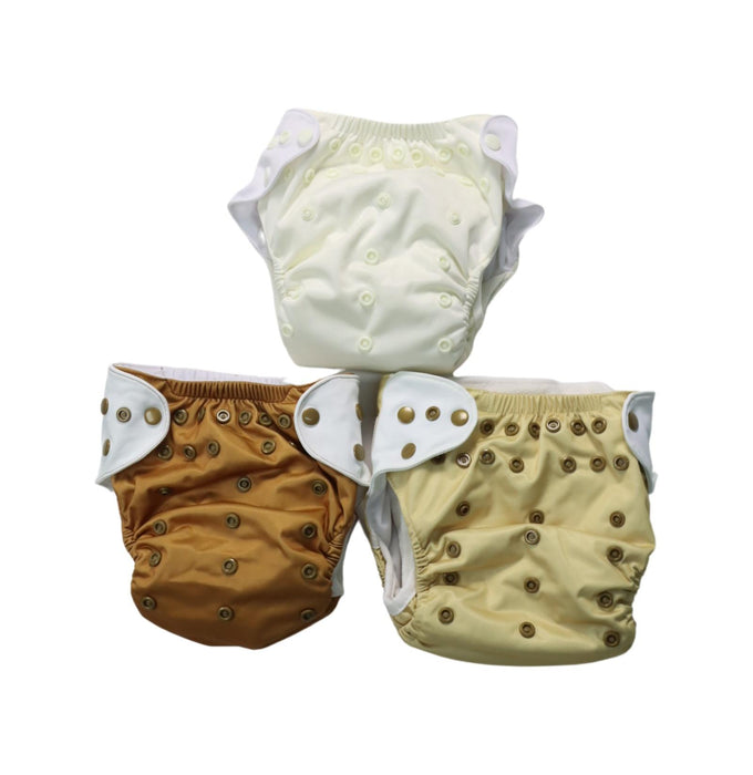 A Multicolour Cloth Diapers from Just Peachy in size 3T for neutral. (Front View)