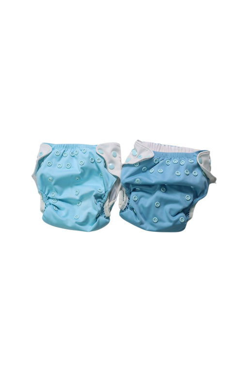 A Blue Cloth Diapers from Just Peachy in size 0-3M for boy. (Front View)