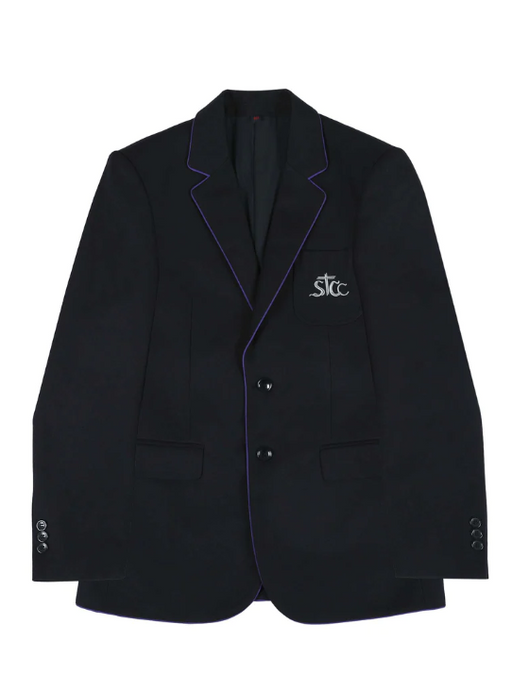 A Black Blazers from ECF Saint Too Canaan College in size 10Y for boy. (Front View)