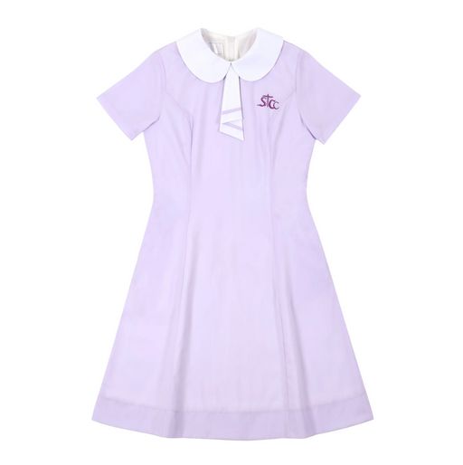 A White Short Sleeve Dresses from ECF Saint Too Canaan College in size 10Y for girl. (Front View)