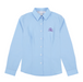 A Blue Long Sleeve Shirts from ECF Saint Too Canaan College in size 10Y for girl. (Front View)