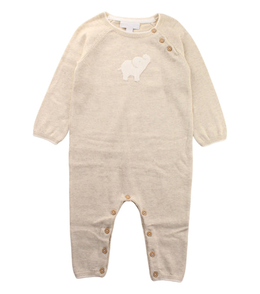 A Beige Long Sleeve Jumpsuits from The Little White Company in size 6-12M for boy. (Front View)