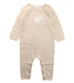 A Beige Long Sleeve Jumpsuits from The Little White Company in size 6-12M for boy. (Front View)