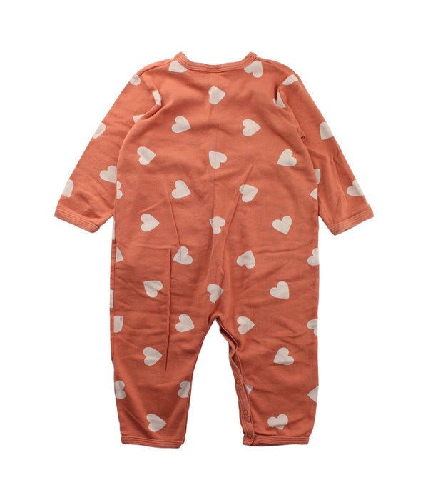 A Orange Long Sleeve Jumpsuits from Petit Bateau in size 12-18M for girl. (Back View)