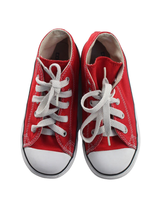 A Red Sneakers from Converse in size 4T for neutral. (Back View)
