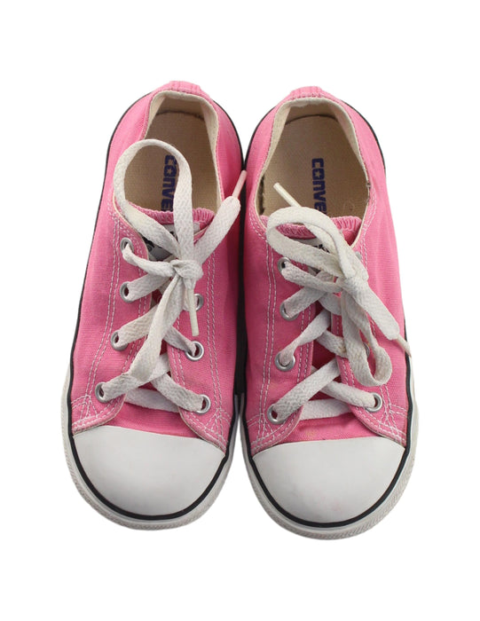 A White Sneakers from Converse in size 4T for girl. (Back View)