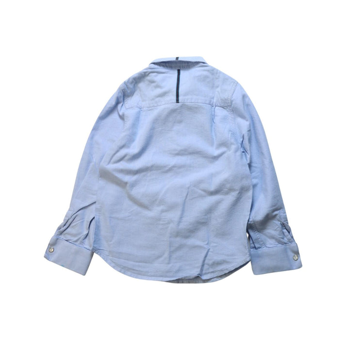 A Blue Long Sleeve Shirts from Velveteen in size 6T for boy. (Back View)