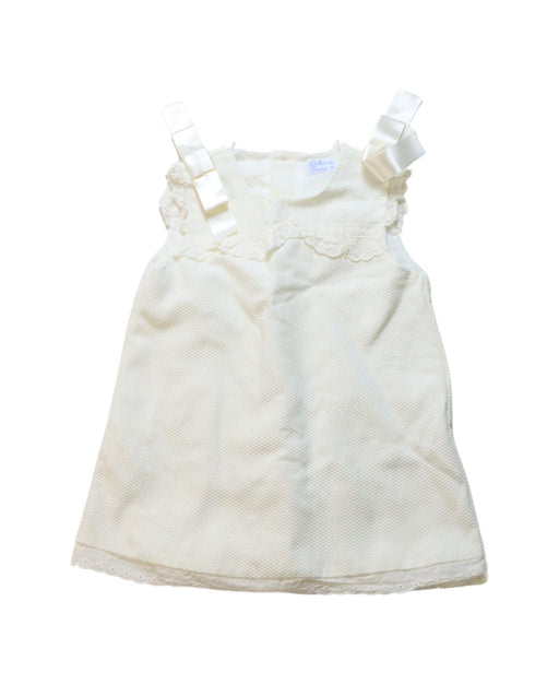 A White Sleeveless Tops from Dulce de Fresa in size 2T for girl. (Front View)