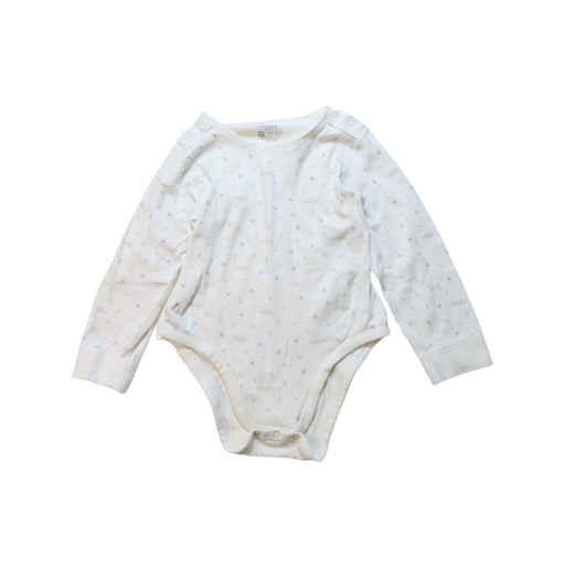 A White Long Sleeve Bodysuits from Mides in size 2T for neutral. (Front View)