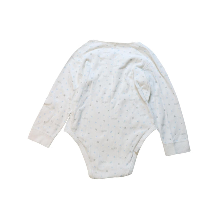A White Long Sleeve Bodysuits from Mides in size 2T for neutral. (Back View)