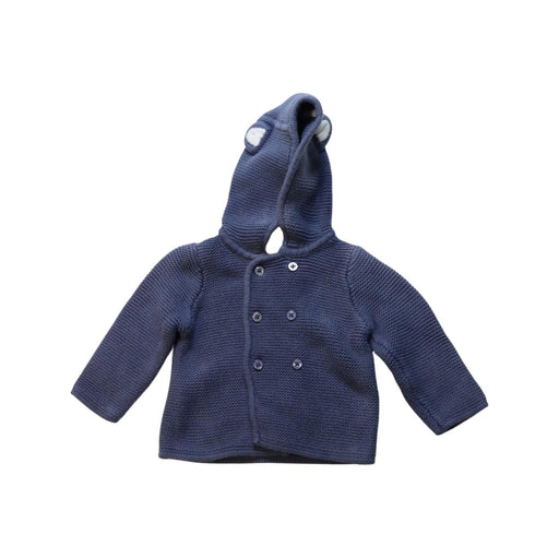 A Navy Cardigans from The Little White Company in size 3-6M for neutral. (Front View)