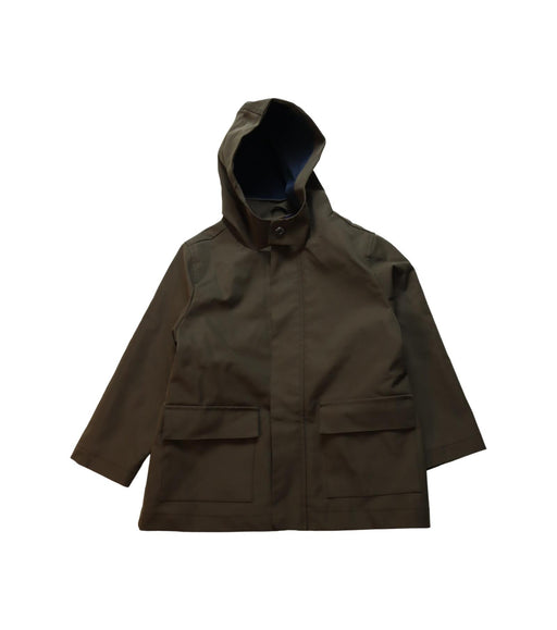 A Green Coats from Jacadi in size 5T for neutral. (Front View)