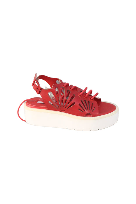 A Red Sandals from Stella McCartney in size 3T for girl. (Back View)