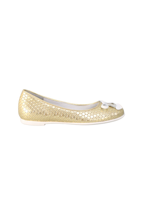 A Gold Flats from I Pinco Pallino in size 6T for girl. (Back View)