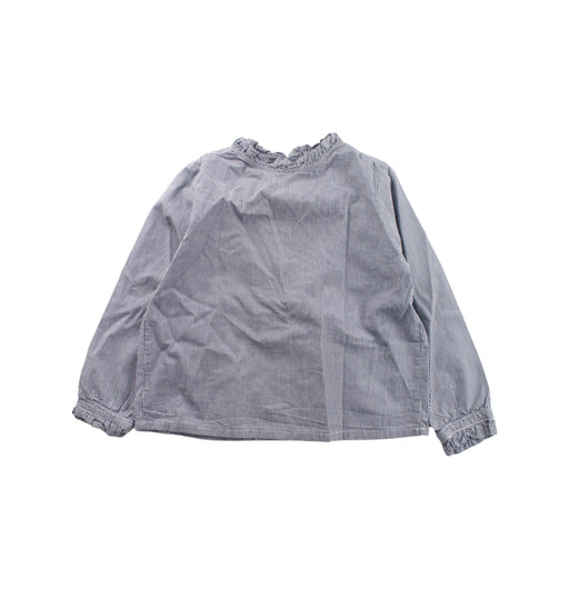 A Blue Long Sleeve Tops from Jacadi in size 5T for girl. (Front View)