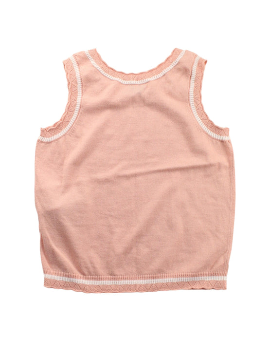 A Pink Sweater Vests from Bonpoint in size 8Y for girl. (Back View)