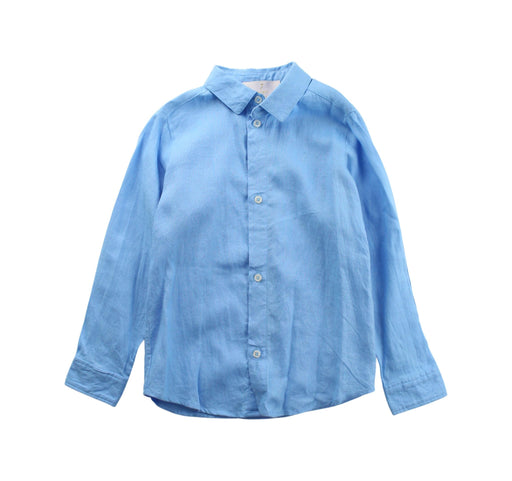 A Blue Long Sleeve Shirts from Jacadi in size 6T for boy. (Front View)