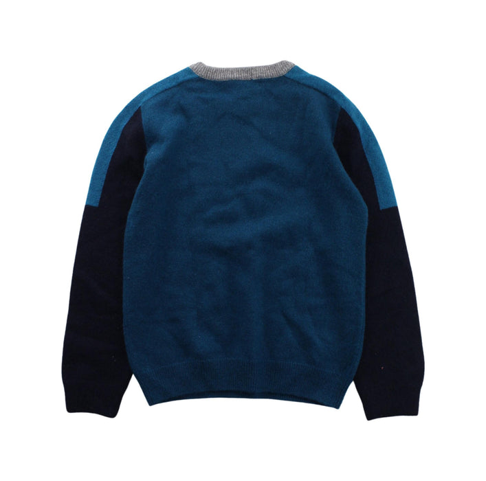 A Blue Knit Sweaters from Jacadi in size 6T for boy. (Back View)