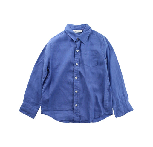 A Blue Long Sleeve Shirts from Janie & Jack in size 4T for boy. (Front View)