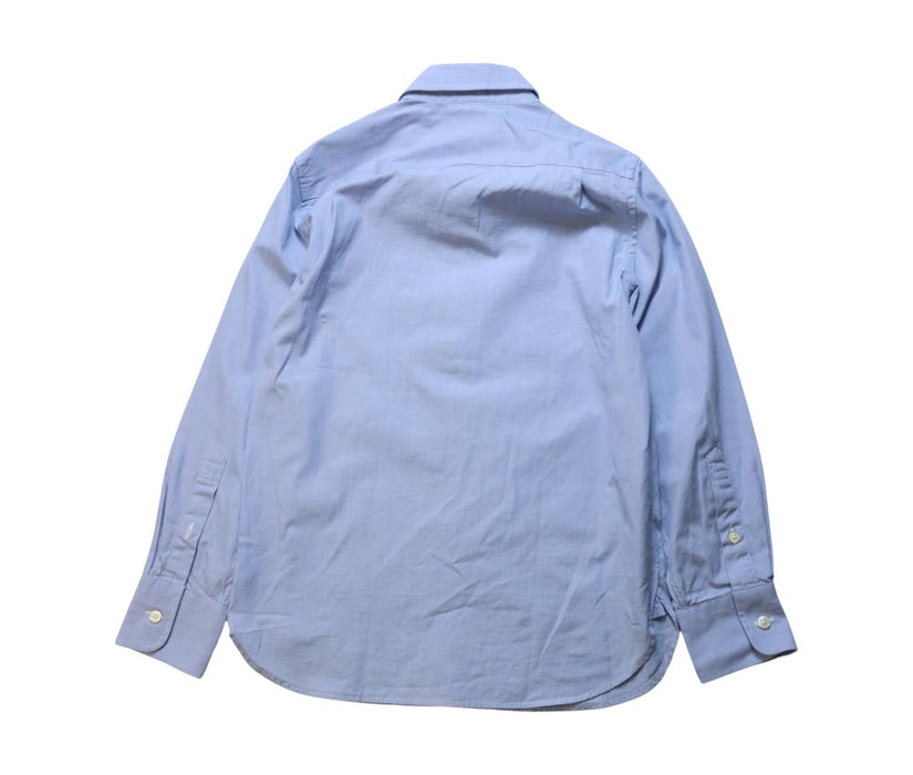 A Blue Long Sleeve Shirts from Crewcuts in size 8Y for boy. (Back View)